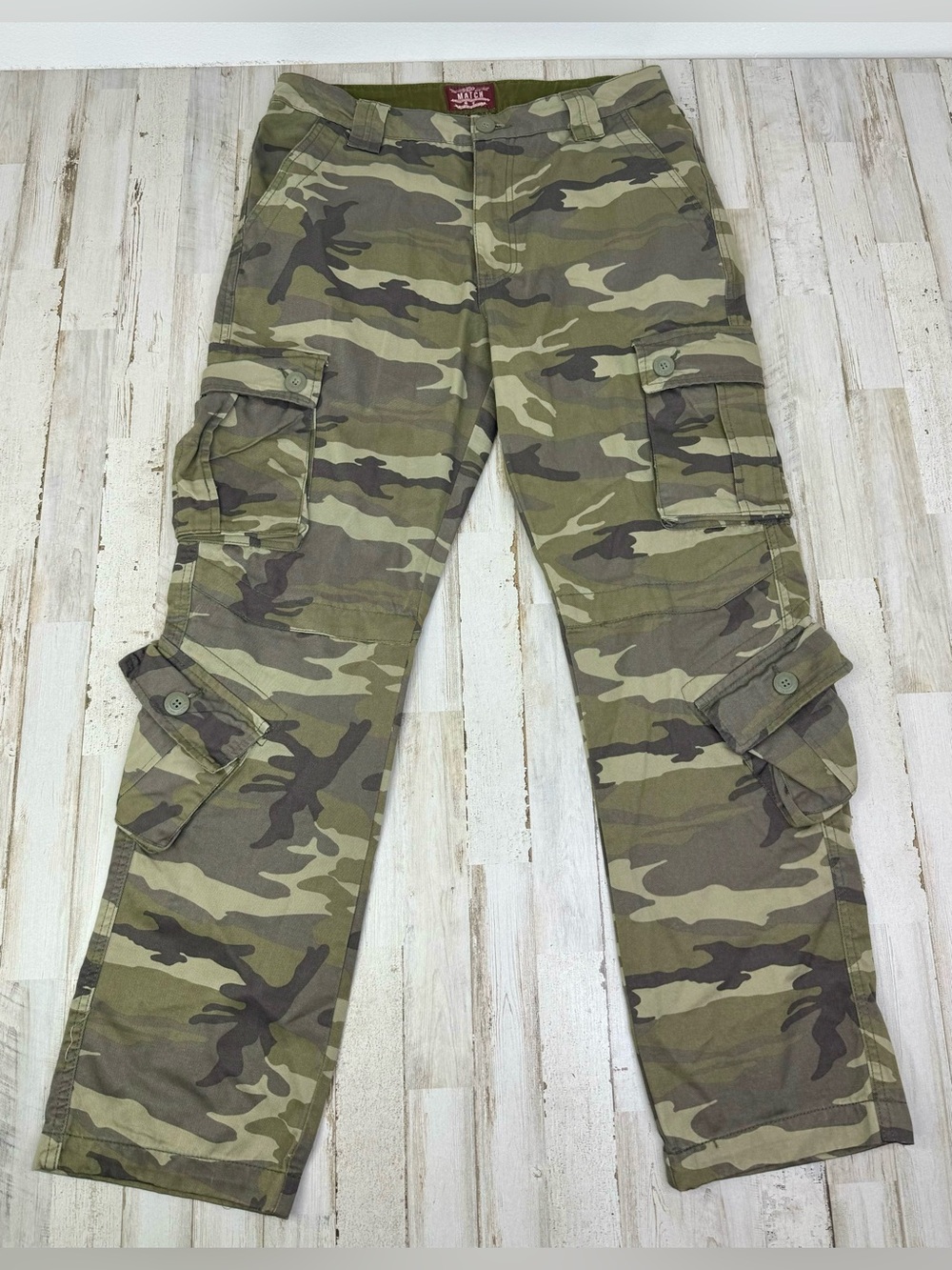 Match Stick Army Camo Cargo Pants 34x32 Tactical Combat Military Men
